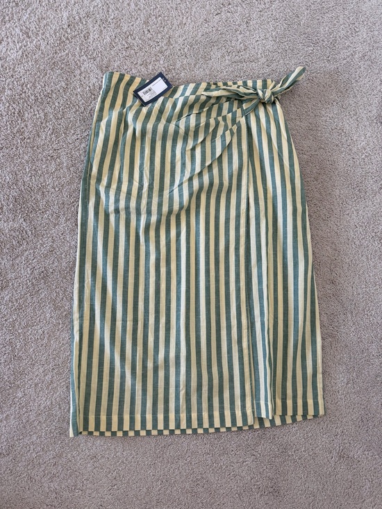 Universal Thread Dresses & Skirts - Universal Thread Green and Cream Striped Wrap Midi Skirt